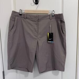 NEW Nike Golf Tour Performance Dri-Fit Stay Cool Shorts Women’s Sz 18 Beige Gray